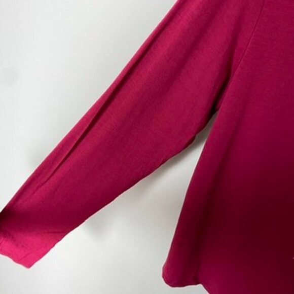Eileen Fisher Long Sleeve Shirt Stretchy Jersey Knit Womens Large - Picture 6 of 8